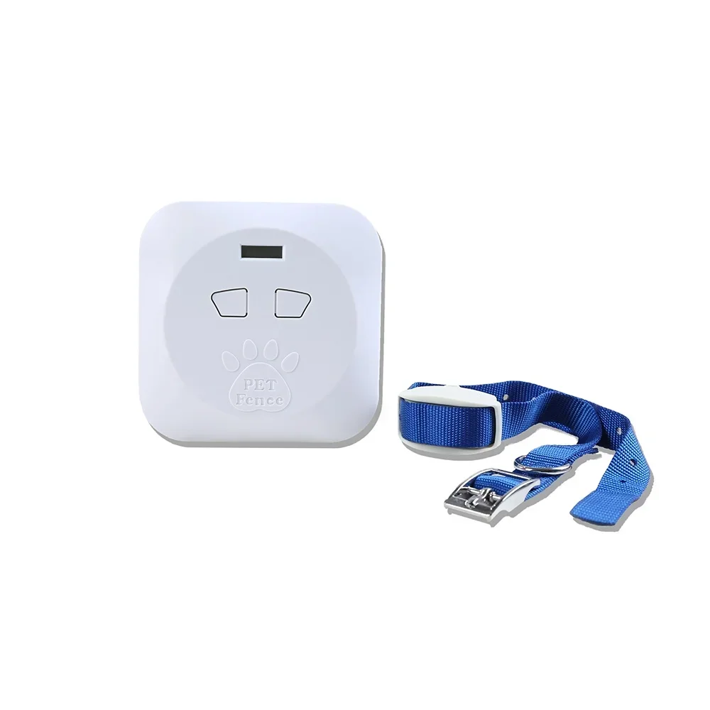 

Indoor wireless pet dog cat electronic electric system fence with adjustable rechargeable collar for dogs.