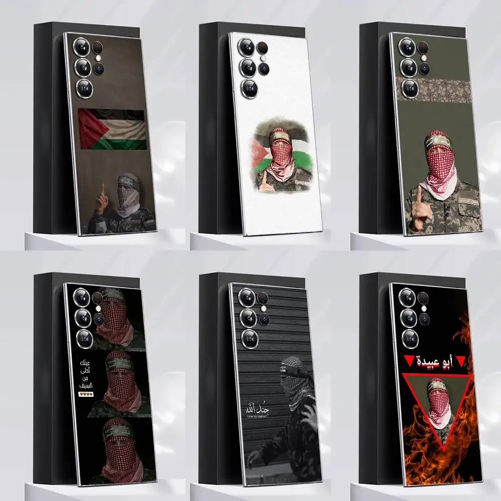

A-Abu O-Obaid P-PalestineS-S Phone Case For Samsung S24,30,21,22,23,20 FE,lite,PIus,Ultra,5G,Note,9,10 Transparent Cover