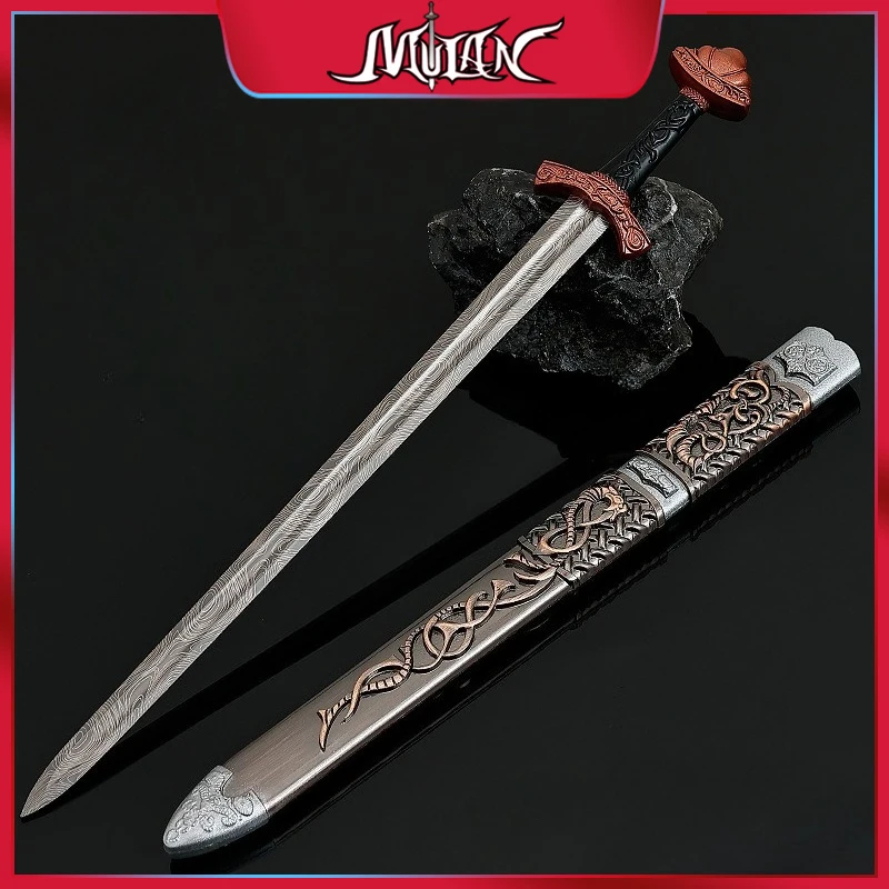 22 CM Chinese Ancient Swords Wei Jing Sword Metal Craft Model Collectible Desk Ornaments Creative Birthday Gift for Boyfriend