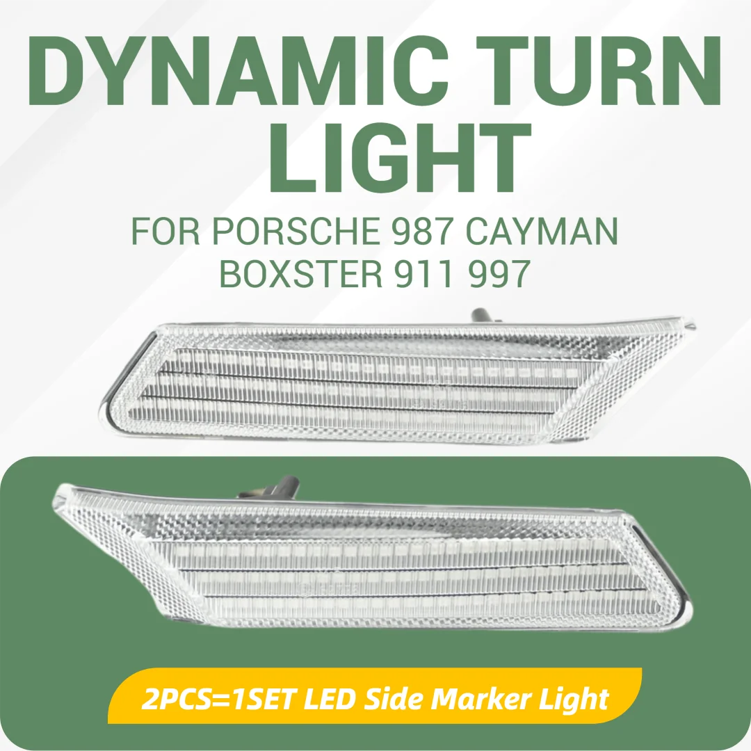 For Porsche Boxster 987 (Spyder) 2005-2013 Dynamic LED Turn Signal Light Car Side Marker Blinker Indicator Lamp