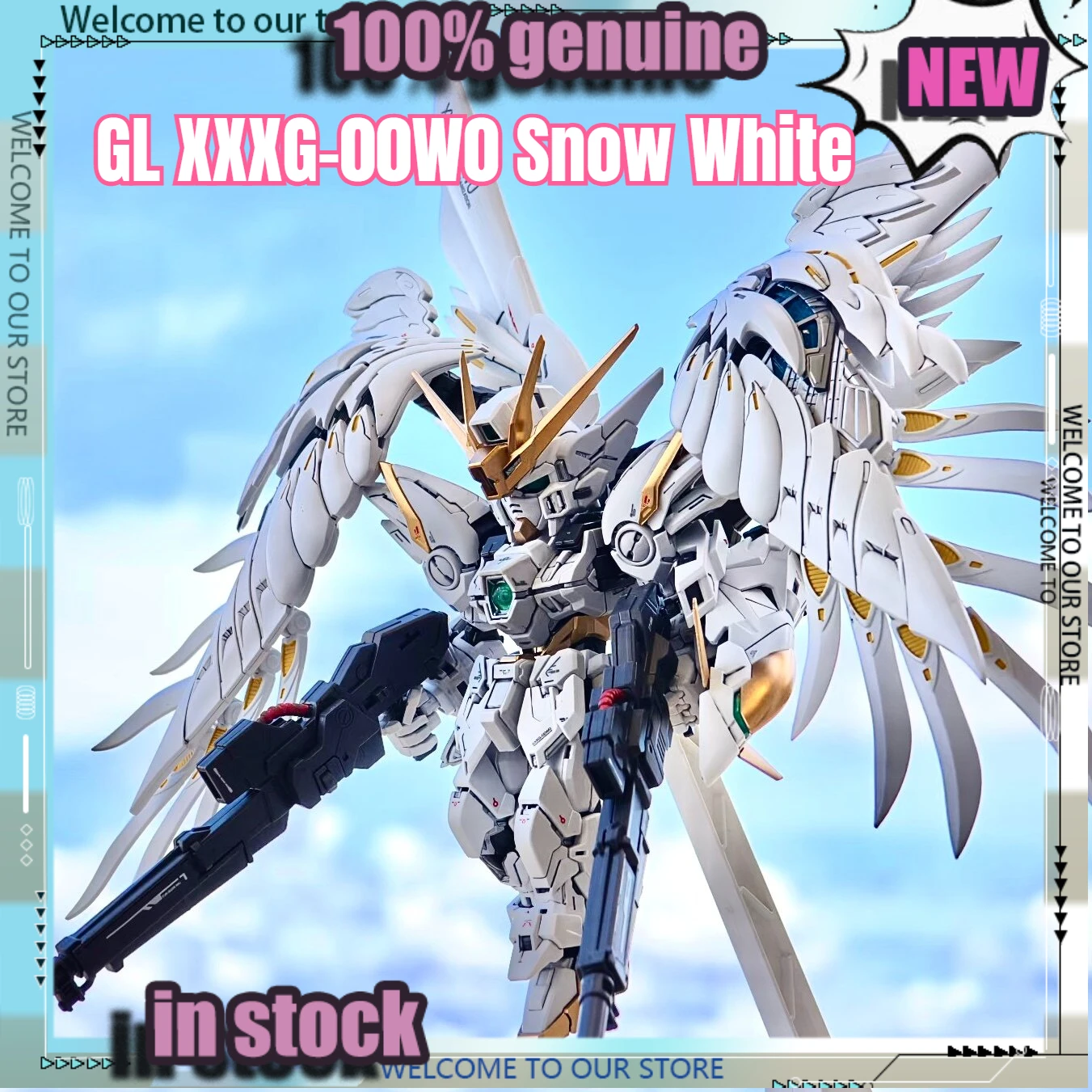

GL Model XXXG-00W0 MGSD Wing Gundam Zero EW Snow White Prelude Assembly Model Kit GL Painted Snow White Figure Robot Model