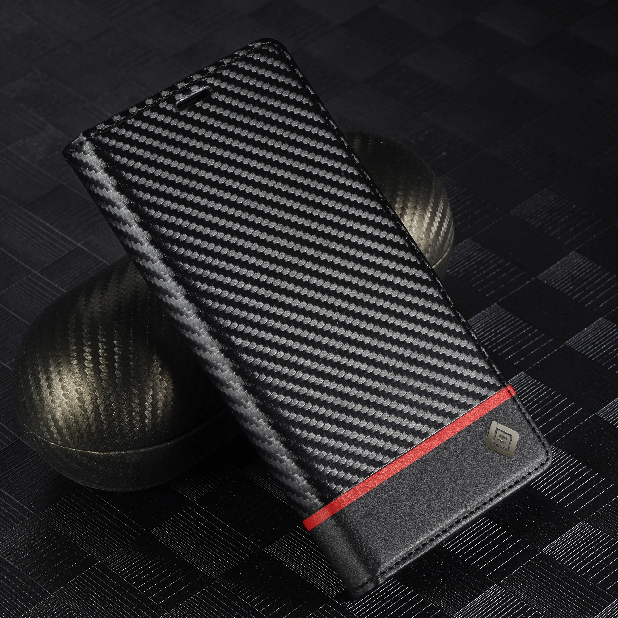 

For Samsung Galaxy S26 S26Plus S26Ultra Carbon Fiber Leather Phone Case Magnetic Wallet Full Protective Stand Cover Card Slots