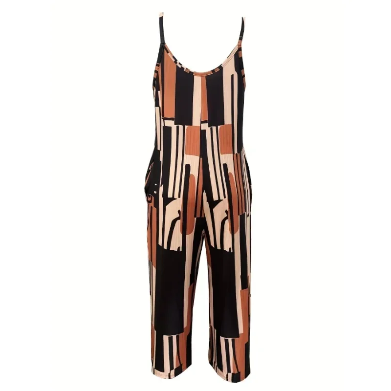 Plus Größe 1XL-5XL Damen Casual Fashion Bedrucktes Leibchen Pendeln Vielseitiger Overall