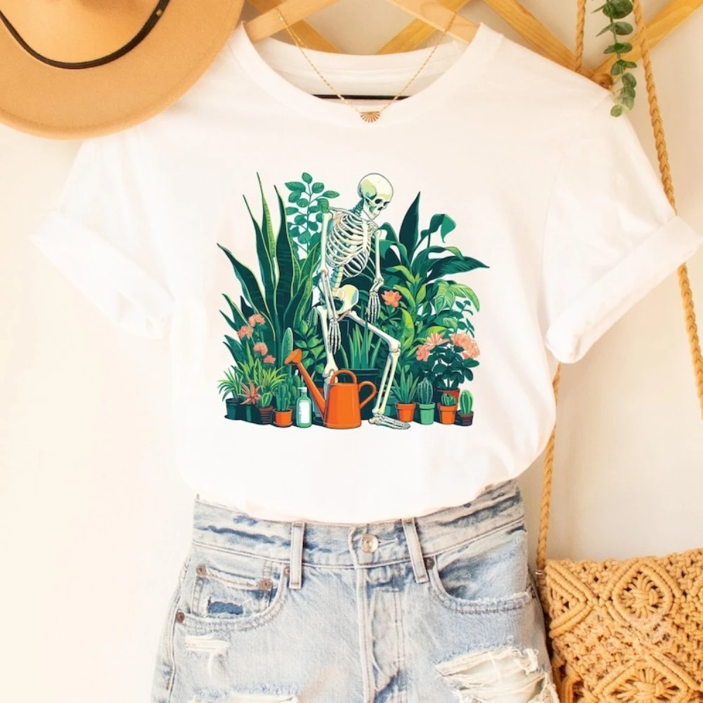 Monstera Plant Bundle Shirt Plant Graphic Shirt Nature Lover Gift Gardening Shirt High Quality Cotton Tops Aesthetic Clothes