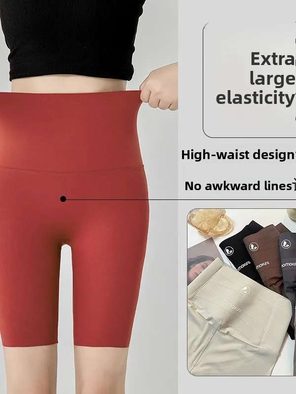 الأحمر البطن التحكم اليوغا السراويل النسائية بعقب رفع الرياضة ركوب السراويل خمسة أرباع طول ألياف البوليستر السيدات السراويل