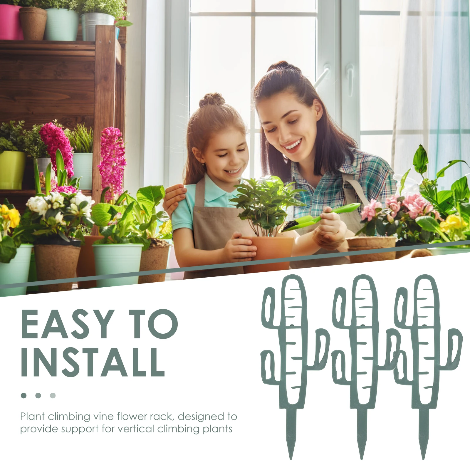 

5Pcs Plant Climbing Rack Plastic Garden Trellis Support Stand for Indoor Outdoor Climbing Plants Vines Flower Pots