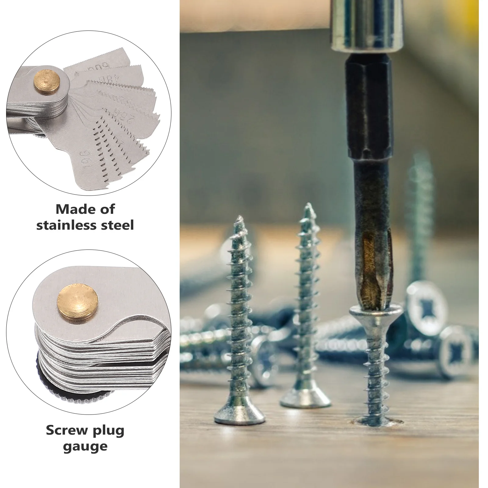 

Thread Pitch Gauge Tool Stainless Steel Metric Inch Screw Measuring Instrument For Accurate Thread Cutting Lightweight Portable