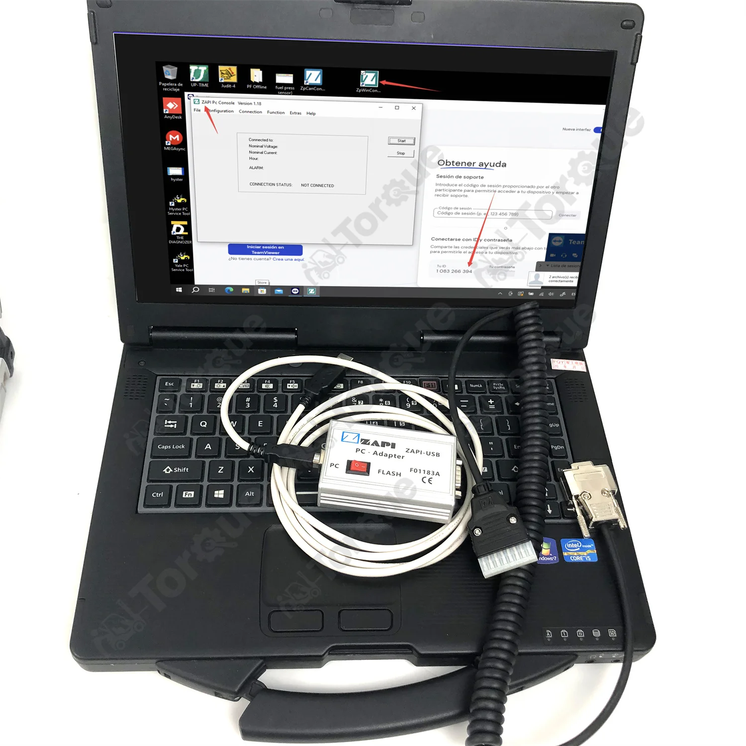 

CF53 Laptop For ZAPI Programmer ZAPI F01183A Data Cable Zapi Console Software ZAPI-USB Electric Controller Diagnostic Tool