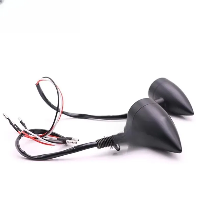 

Pkx For 2PCS Mini Motorcycle Turn Signal Bullet Flashing Light 12v Harley Honda BMW Kawasaki Universal Moto Evening Safety