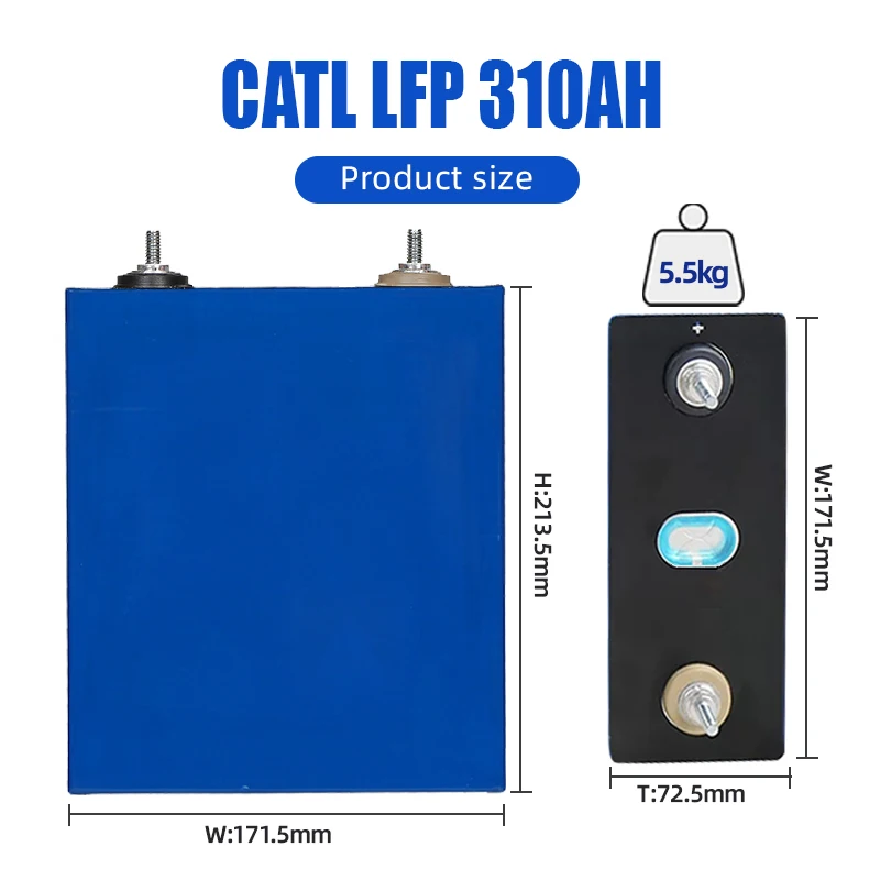 CATL 302AH 280AH Brand New Grade A LiFePO4 battery Pack 12V 24V 48V Rchargeable Power Bank  With Busbars Free Ship To Ukeiane