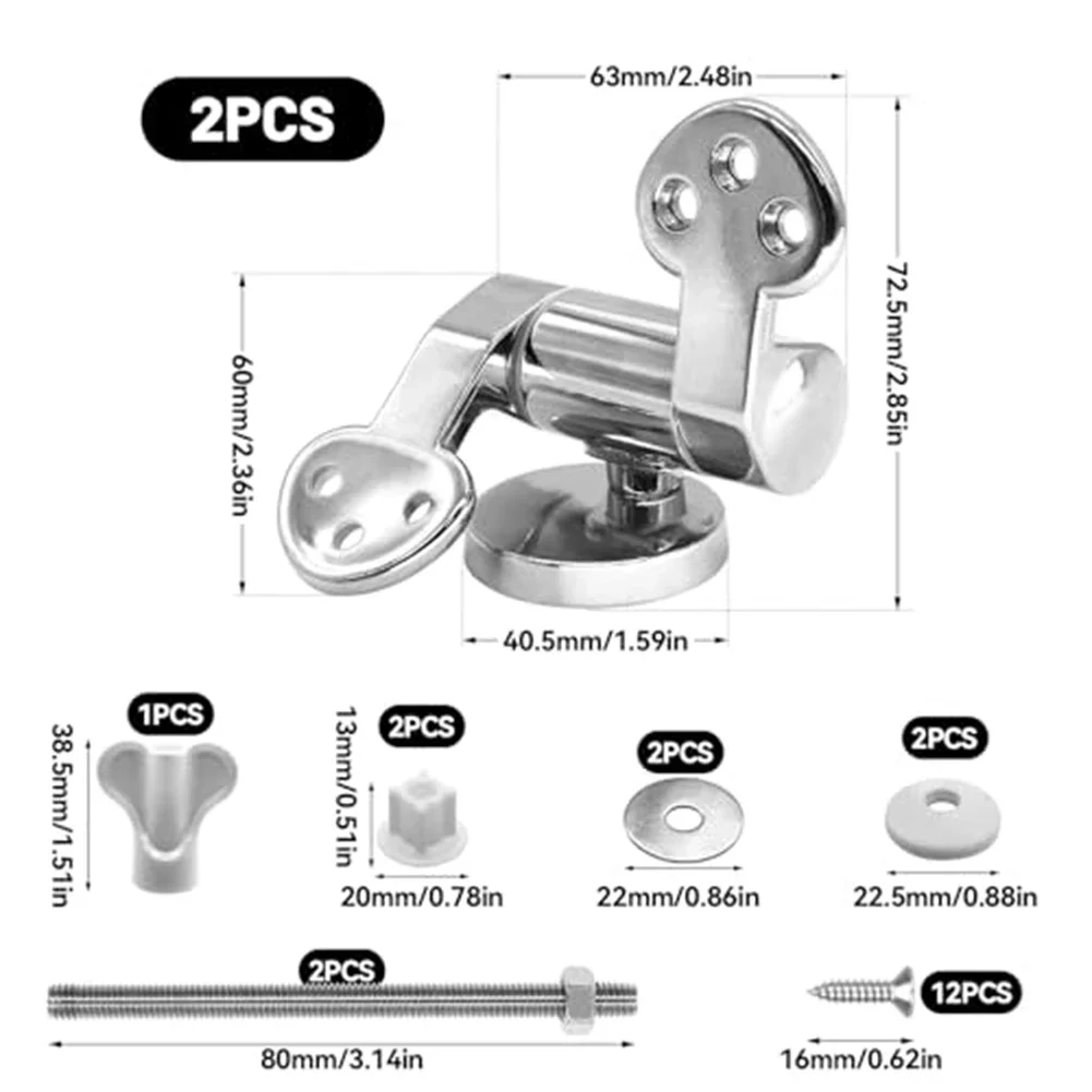 Toilet Seat Hinge Replacement Parts Toilet Lid Fixing With Soft Close Hinges With Bolts Screw Fittings For Flush Toilet Cover ﻿