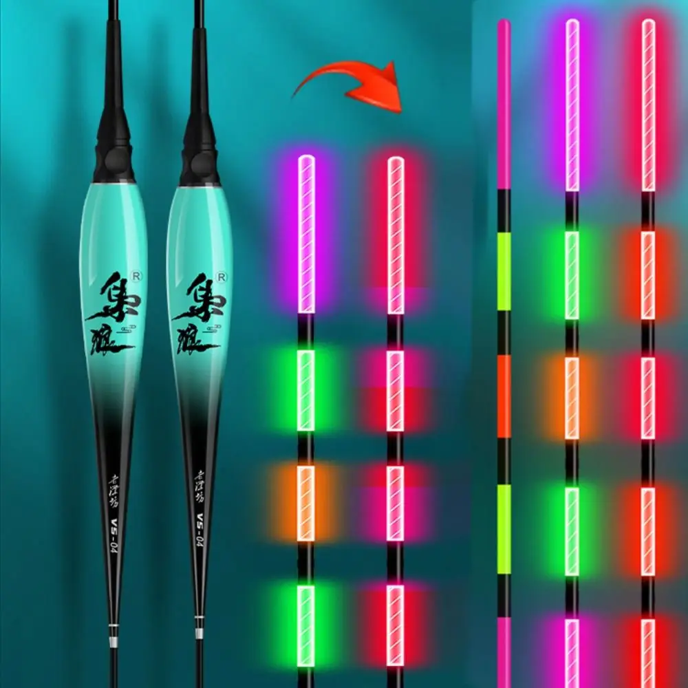 Galleggiante da pesca notturno elettronico LED nuovo cambio di colore a induzione a microgravità attrezzatura da pesca all'aperto