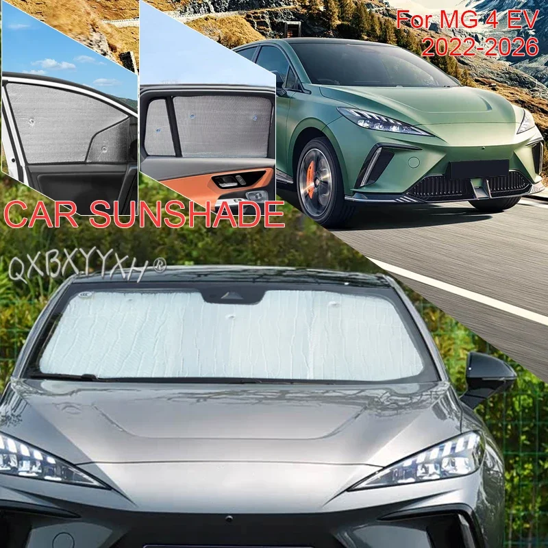 For MG 4 EV 2022-2026 Car Sun Shade Aluminum Foil Foldable Cover Auto Anti-UV Heat Protect Windshield Sunshades Accessory