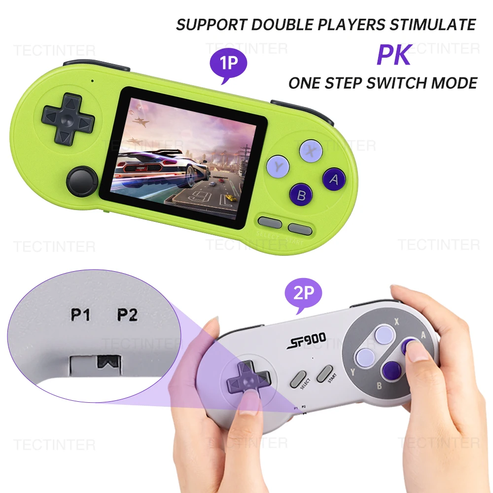 وحدة تحكم ألعاب فيديو محمولة صغيرة ، مشغل ألعاب محمول باليد ، شاشة IPS ، ألعاب مدمجة ، GBA ، MD ، Sega ، Dendy ، SF2000 ، 3"