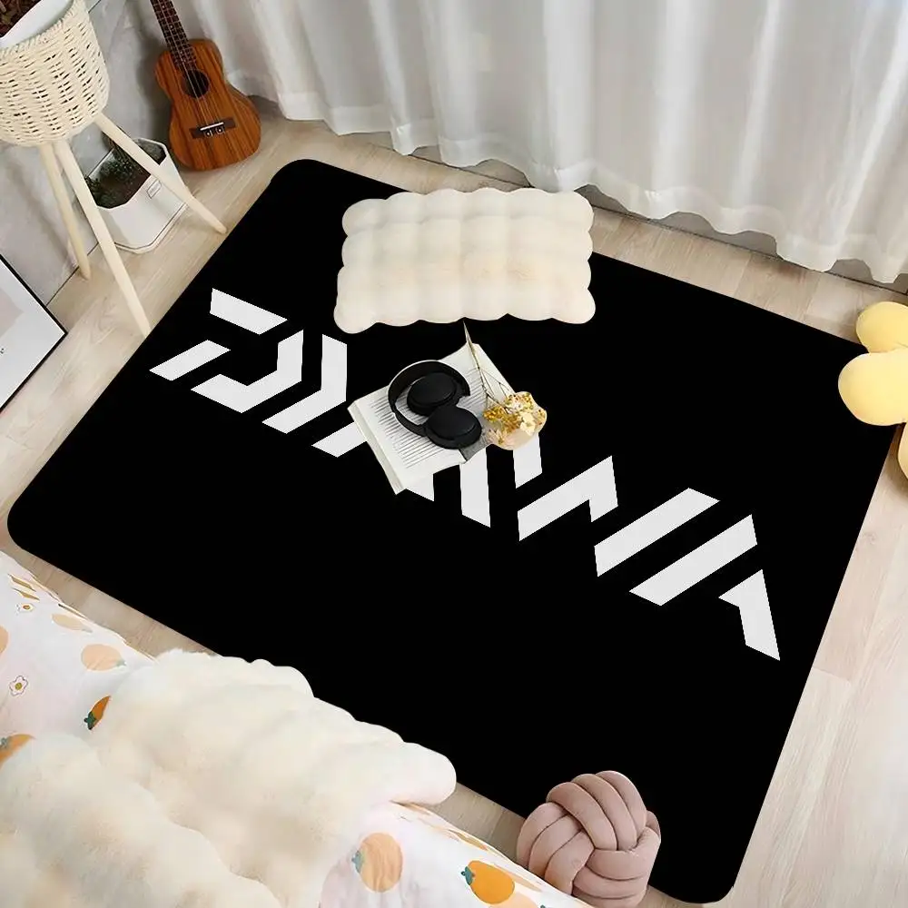 D-Daiwa-A F-FishingS LOGO Floor Mat Rectangle Anti-slip Home Soft Badmat Front Door Indoor Outdoor Mat Hotel Decor Mat