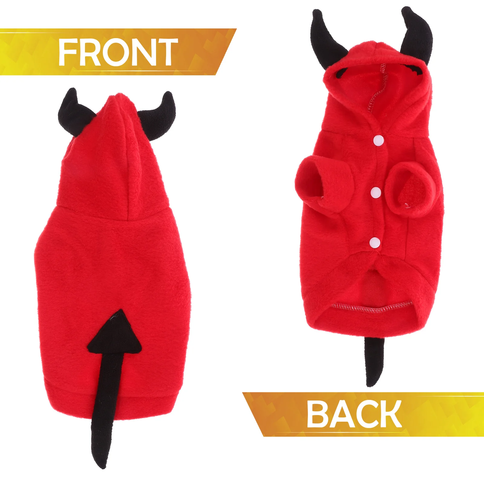 ملابس أنيقة مجسمة للكلاب الأليفة على شكل شيطان مجسمة، مريحة وسهلة التركيب، رائعة لملابس الكلاب الممتعة في الهواء الطلق