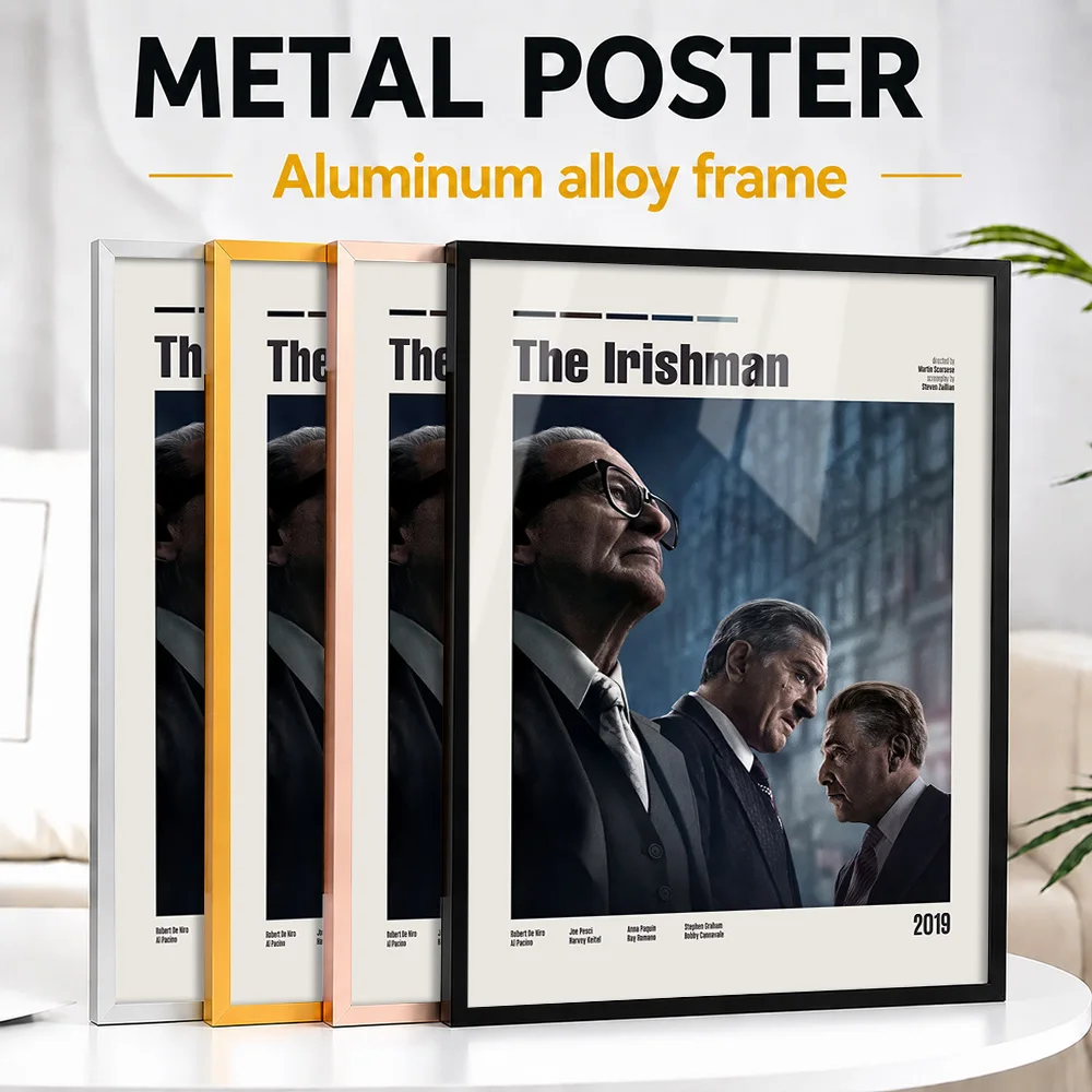 The Irishman Movie Framed Metal Print Customized Screen Tribute Wall Art Perfect Within Entertainment Lounge As Story Lovers