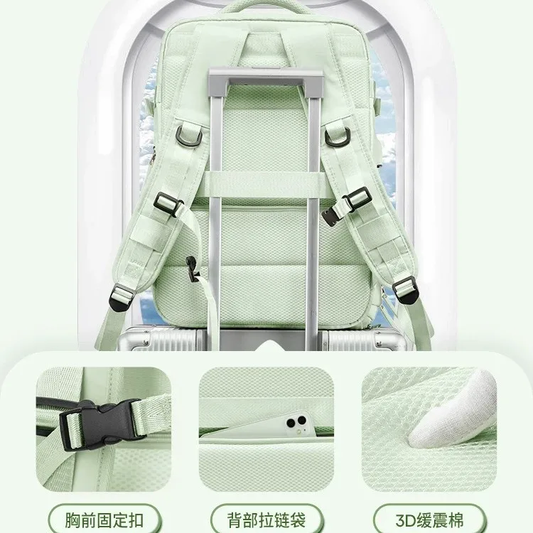 حقيبة ظهر موسعة للرجال والنساء، سفر بسيط، تخزين الكمبيوتر، متعددة الوظائف، حقيبة ظهر ذات سعة كبيرة #4