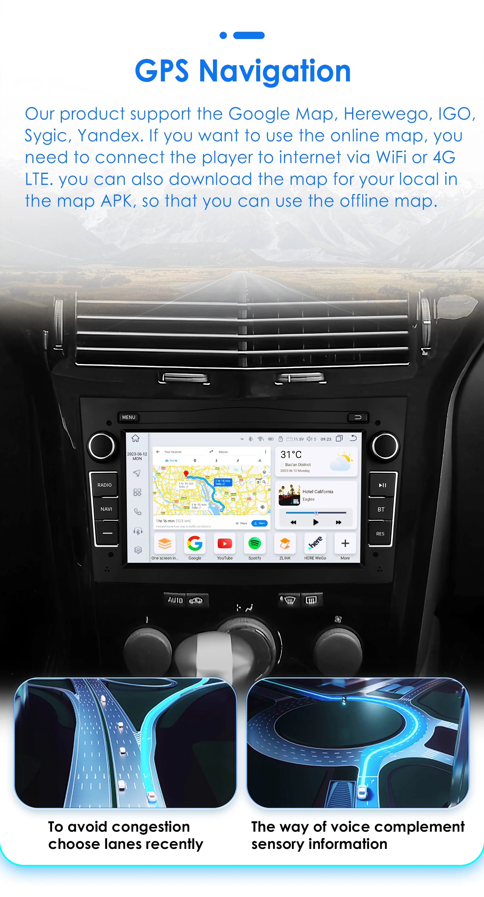 Hizpo 2Din 7inch Android Auto Car Radio for Opel Astra H G J Zafira B Corsa C Antara Vectra Vivaro GPS RDS DSP 4G BT CarPlay