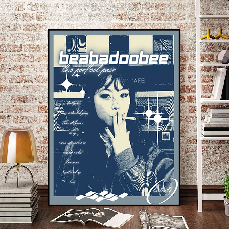 

Singer Beabadoobee Fake It Flowers' Music Album Poster Anime Decoration Pictures Room Wall Art Canvas Painting Home Decorations