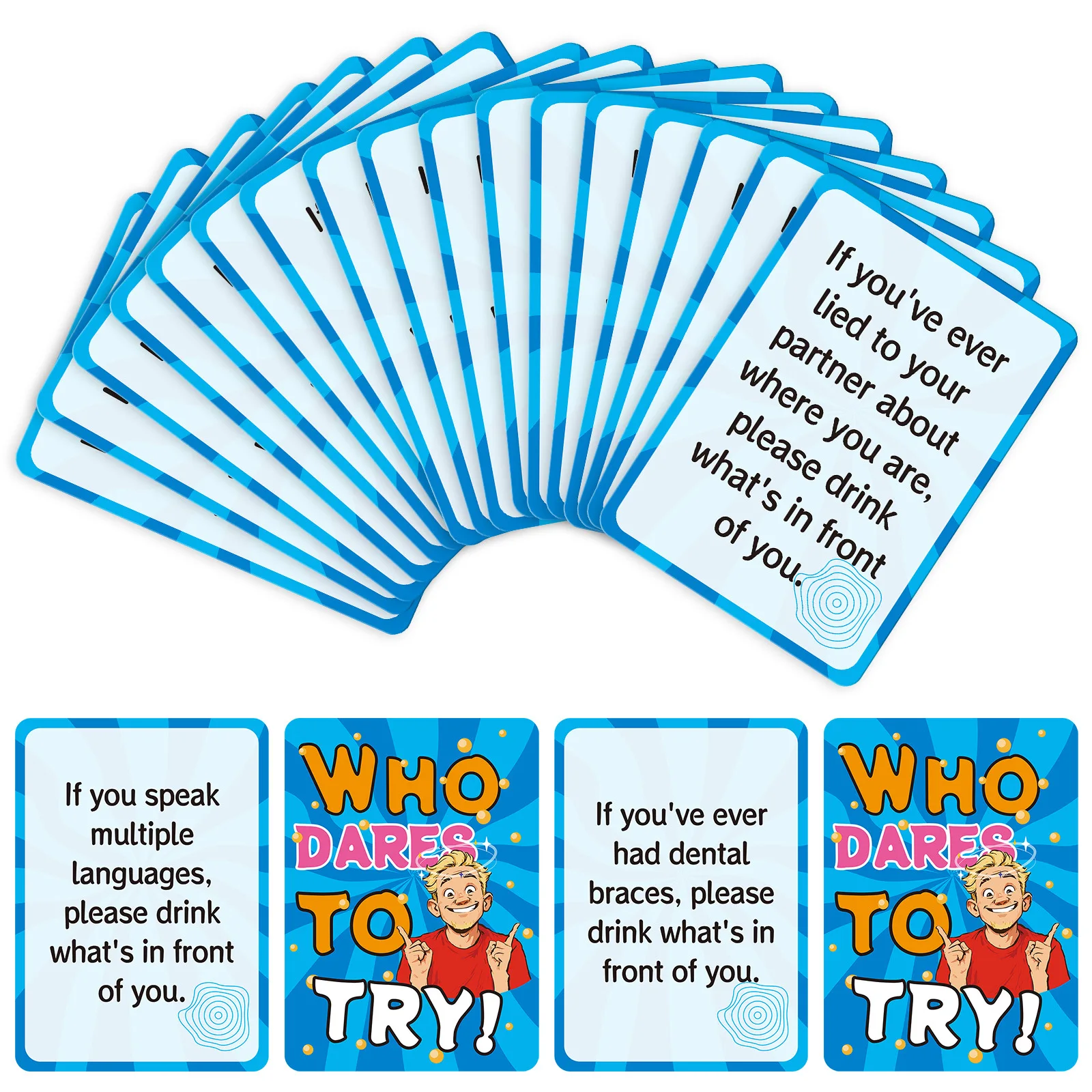 50PCS Party Card Game-WHO DARE - Party Games Adults Drinking 评论和价格