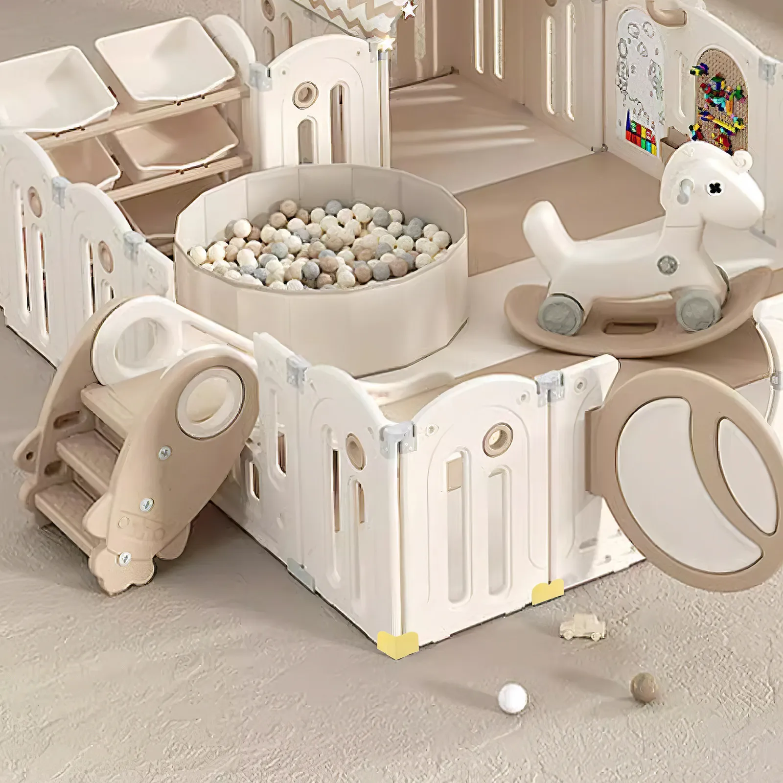 Estabilizador antideslizante para parque infantil, Base de plástico, fácil de instalar, soporte duradero, estabilidad duradera, 2 uds.