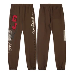 Fall Winter New Cactus Jack Casual Pants Alphabet Towel Embroidery Men Women American High Street UTOPIA Co-branded Sports Pants