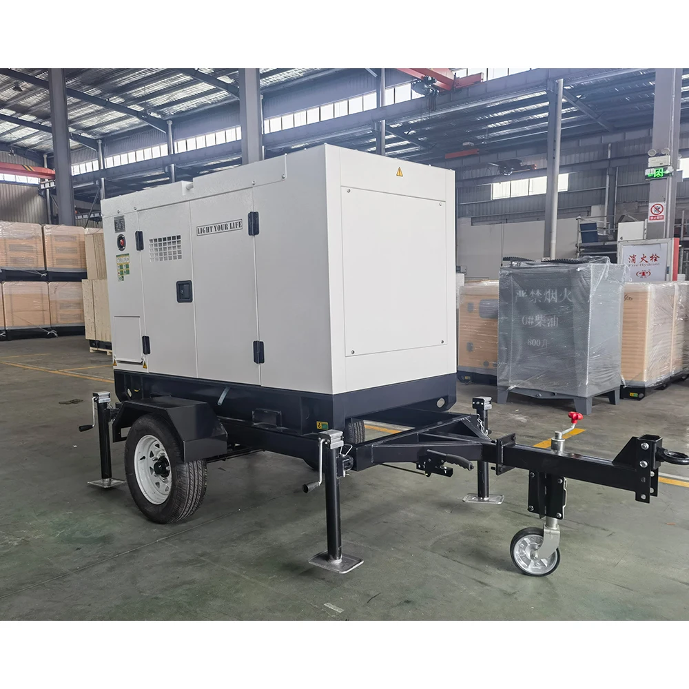 Generator Portabel AC Satu Fasa Diesel 30 Kva 24kw Tipe Senyap Inverter untuk Rumah