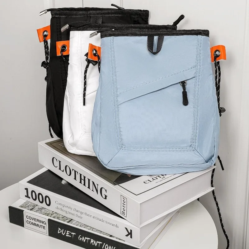 Unisex Canvas Sling Bag 2026 Fashion Korean Japanese Minimalist Small Square Bag Casual Student Phone Shoulder Bag