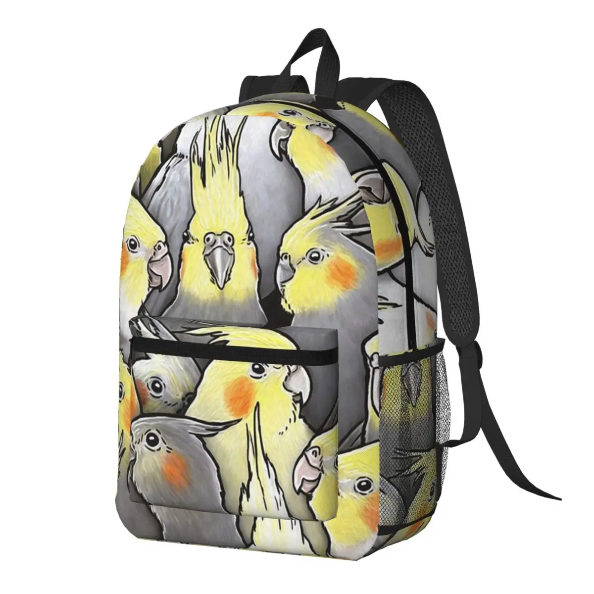 Cockatoo Cockatiel Parrot Galore Backpack Daypack Large Capacity Boys Girls BookBag School Bag Shoulder Bags for Men Women