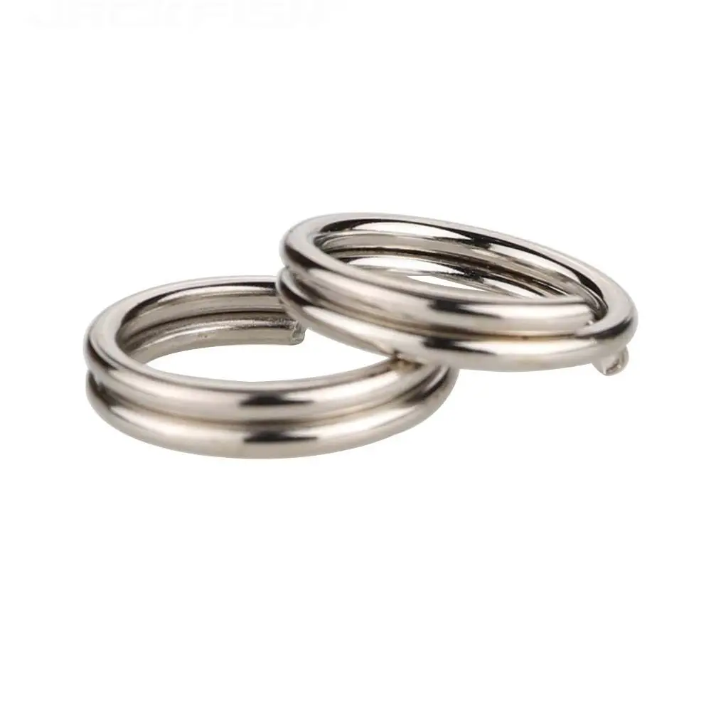 25-50 قطعة 304 الفولاذ المقاوم للصدأ الصيد سبليت الدائري 3 مللي متر-9 مللي متر المفاجئة سبليت حلقة القفز الدائري الصيد معالجة الثقيلة إغراء موصل #3