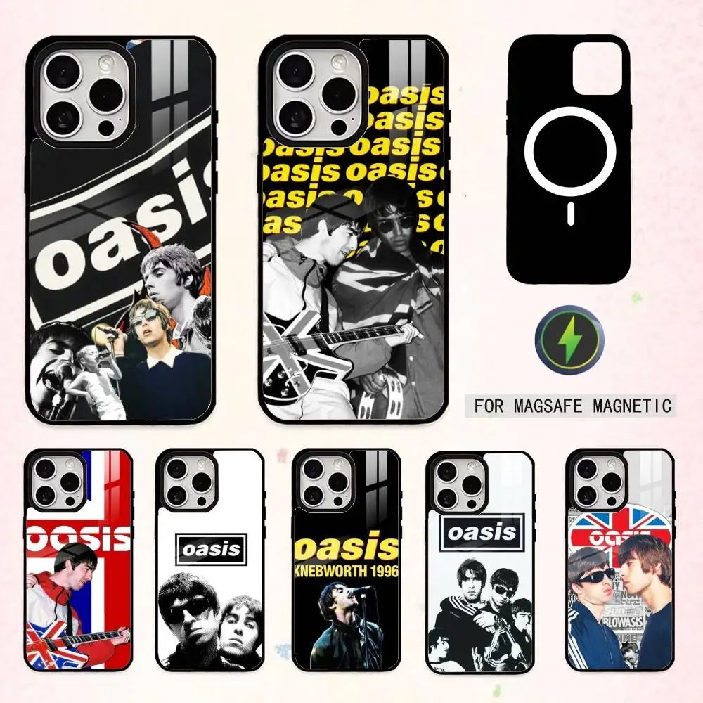 

Rock band O-Oasis Phone Case For iPhone17,16,15,14,13,12,11 Plus,Pro Max Magnetic For Magsafe Wireless Charging