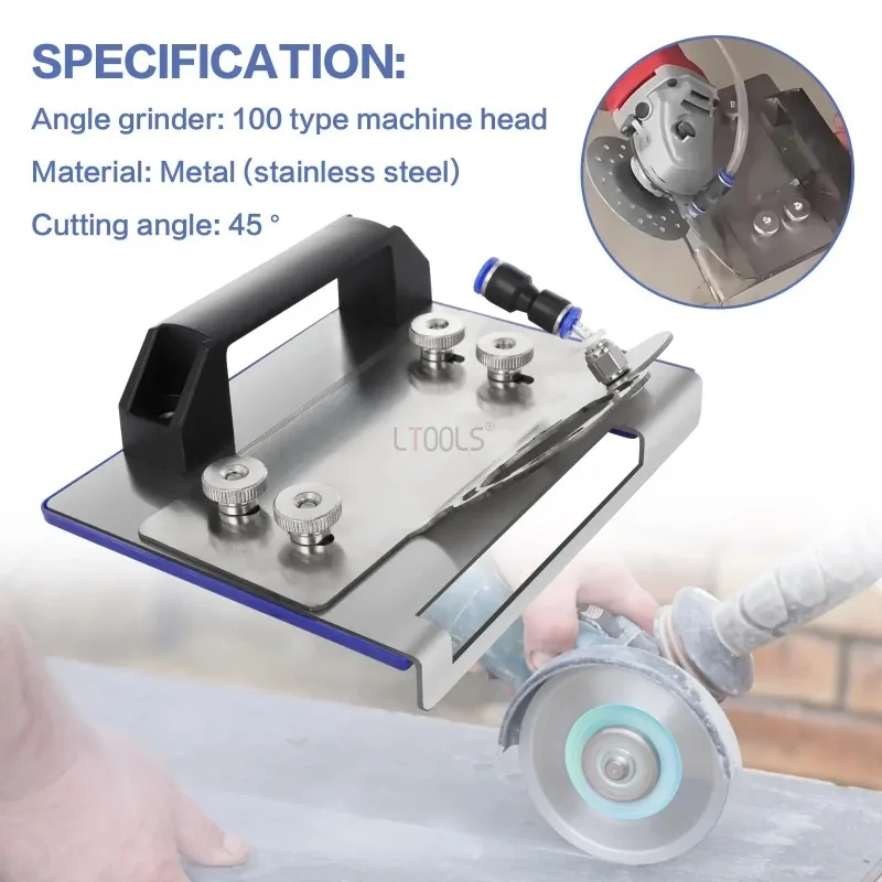 45 Degree Angle Grinder Stand Chamfer 100-Type Ceramic Tile Cutting 45° Angle Tile Chamfering Tool Corner Cutting Bracket Tools