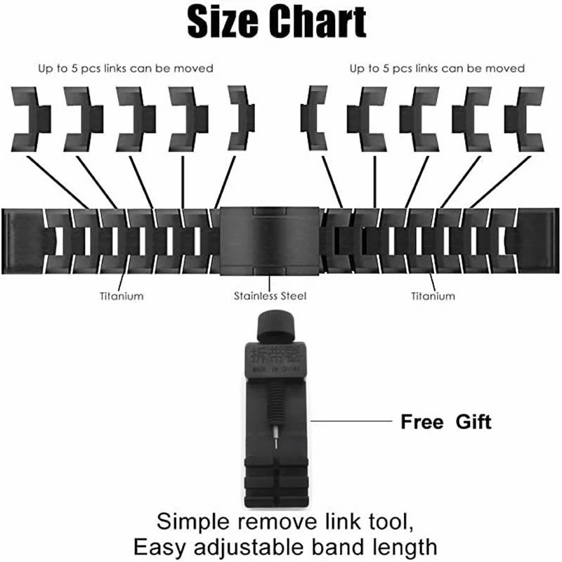 For Garmin MARQ Athlete Adventurer Golfer Captain Aviator Epix Gen 2 Strap Quickfit 22mm 26mm Titanium Alloy Watchband Bracelet
