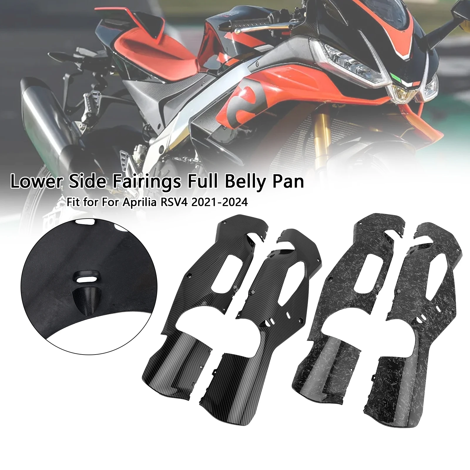 

Topteng Lower Side Fairings Full Belly Pan Plate Cover For Aprilia RSV4 2021-2024