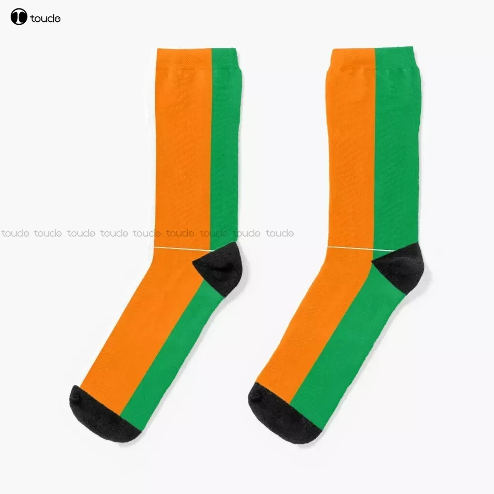 Green Orange And White Leprechaun St Patricks Day Socks Personalized Custom Unisex Adult Teen Youth Socks 360° Digital Print