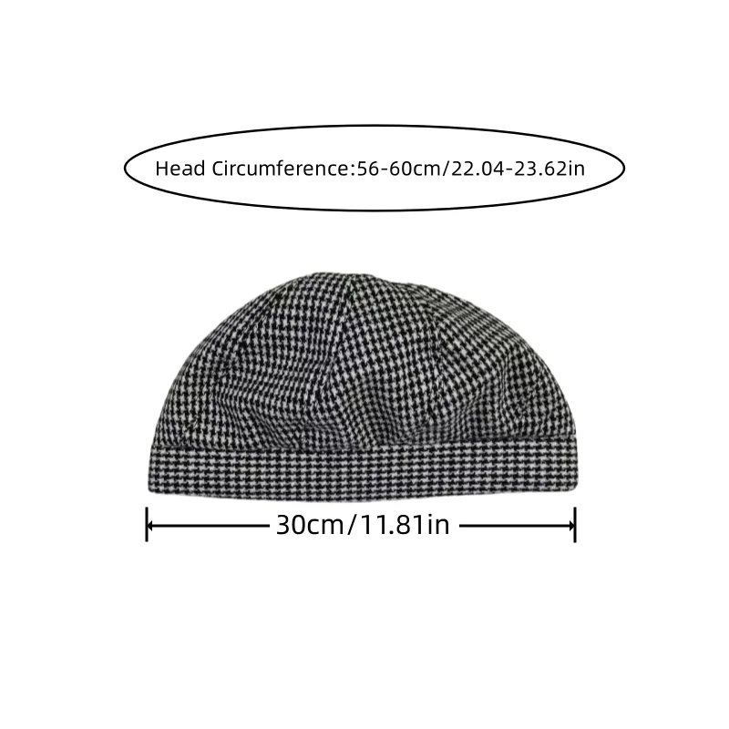 Béret en laine pour femmes, Simple, élégant, hiver, chapeaux en coton, Plaid, Vintage, octogonal, casquette d'automne décontractée