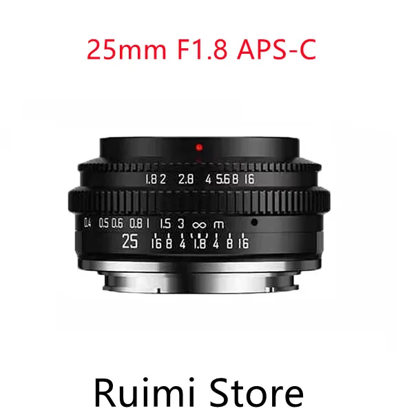 عدسة صورة ثابتة SGimage 25 مم F1.8 لكاميرات Sony E وFuji X وCanon RF/EF-M وM4/3 وNikon Z وLica/Sigma/Panasonic L Mount