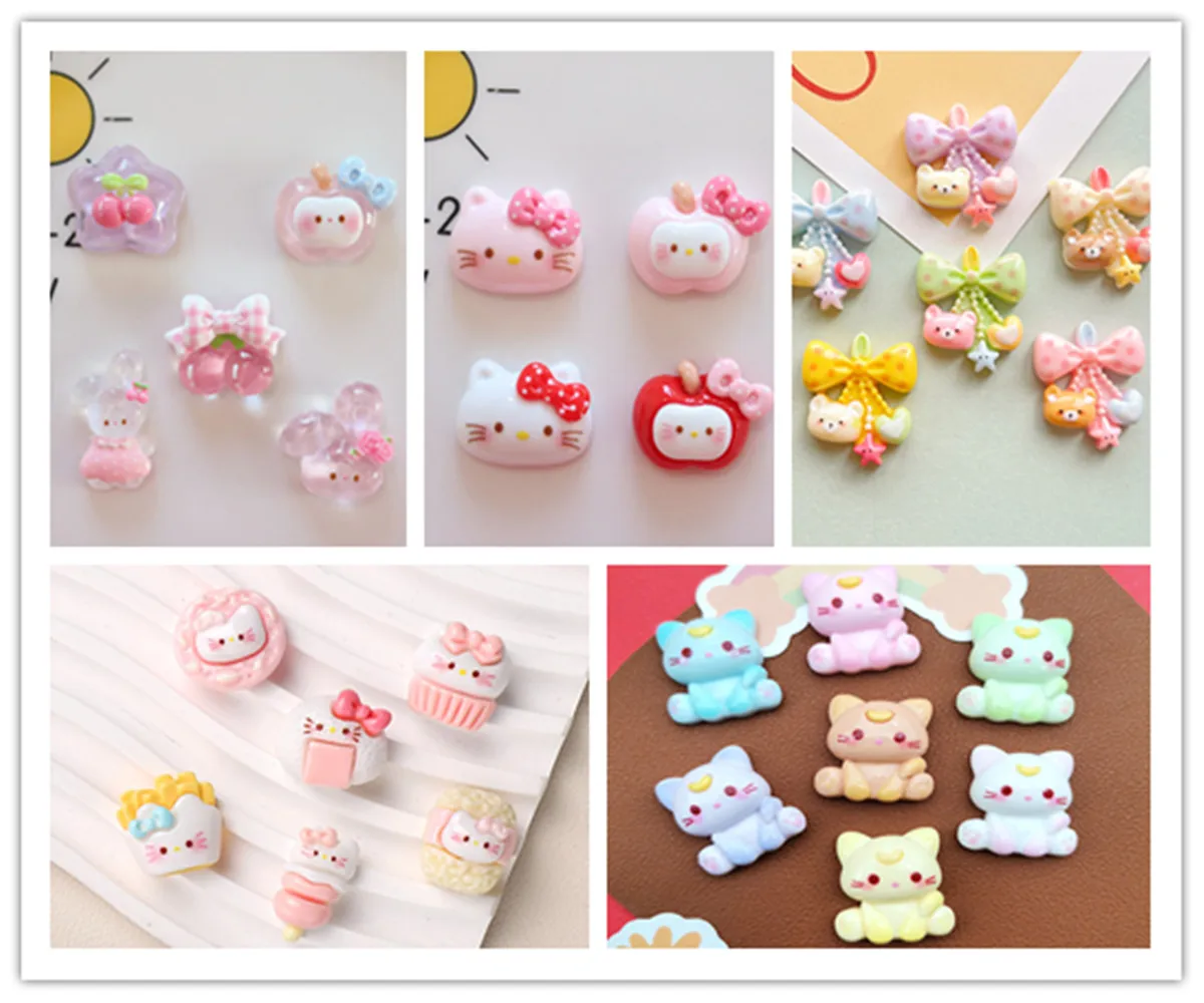 100Pcs Kawaii Resin… - image