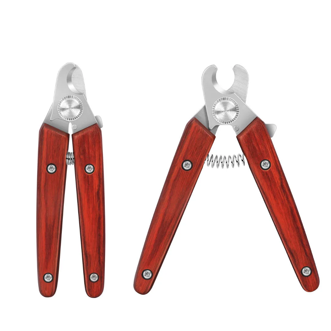 

professional pet beauty and care tool High quality wooden handle, pet nail clipper, stainless steel durable