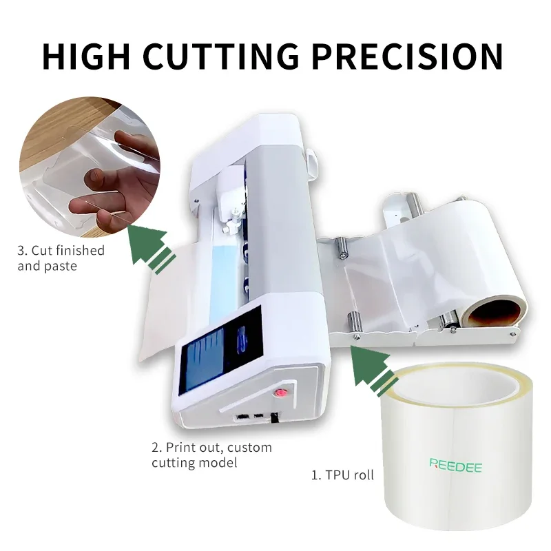 Hot Sale 2025 High Precision Roll Hydrogel & TPU Screen Protector Smart Film Cutting Machine For Mobile Phone Use