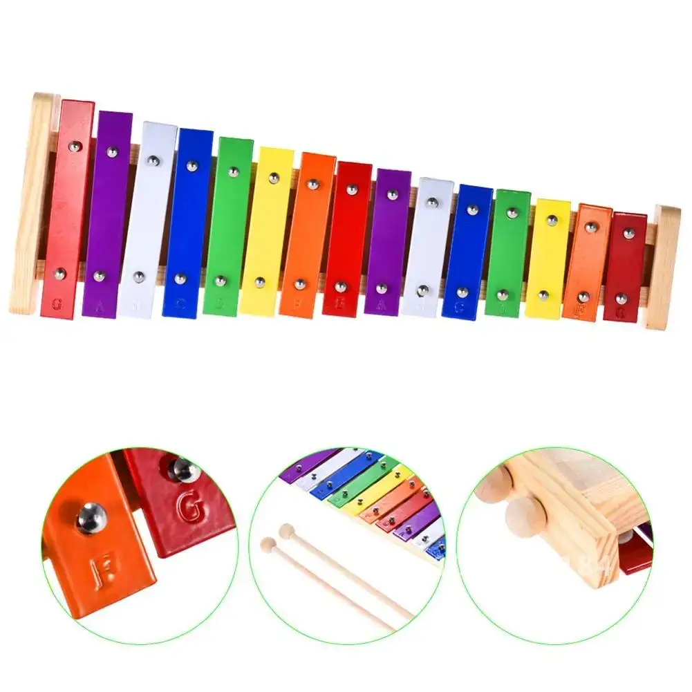 15-Noten-Holz-Xylophon, Percussion-Musikinstrument, pädagogisches Kinderspielzeug, Kleinkind, frühe Bildung, Kognition, Lernspielzeug