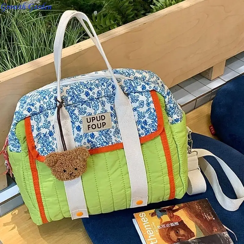 

Fashionable Mummy Bag with Multifunctional Compartments for Mom Travel Large Capacity Diaper Organsier Case E65D