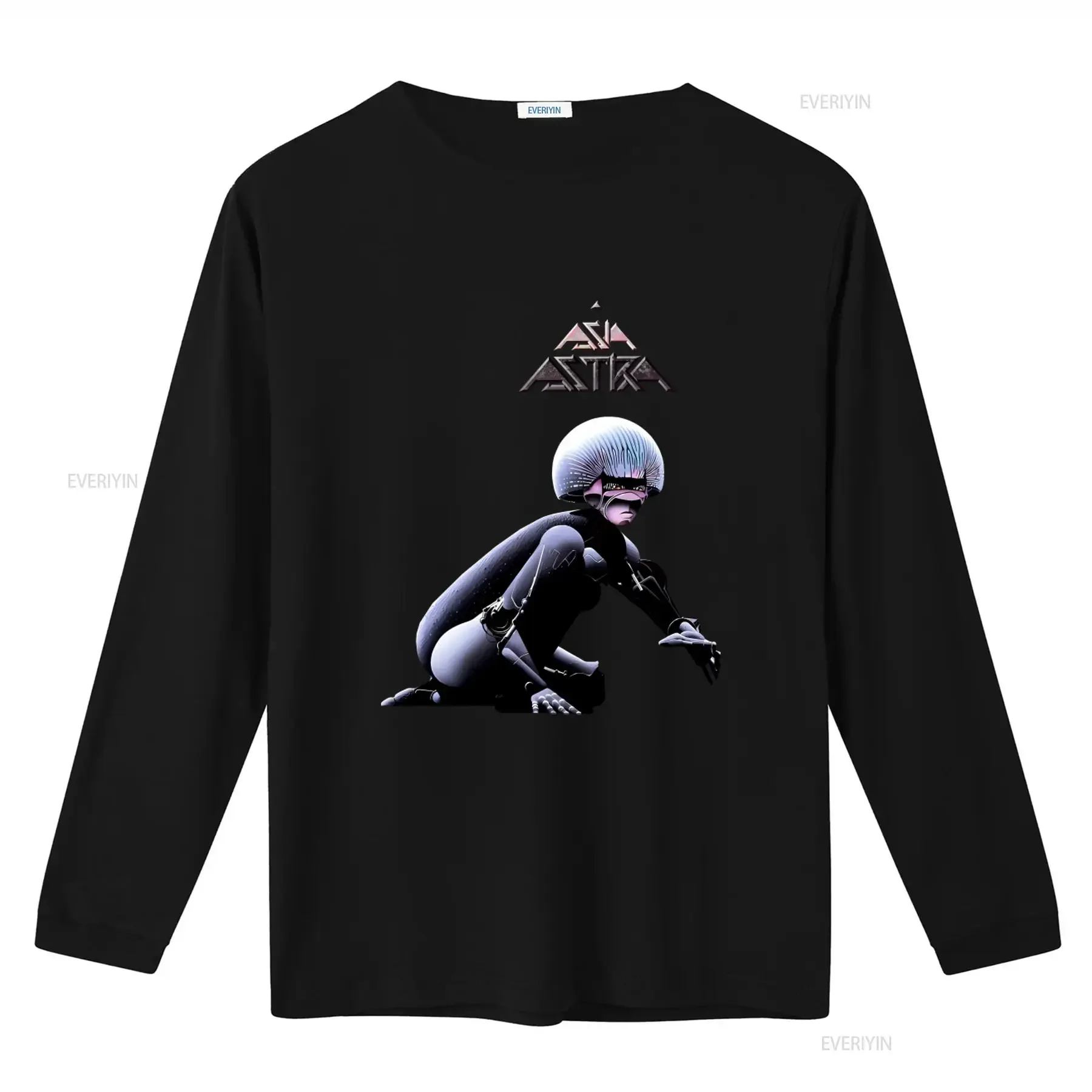 Cotton T shirt Asia Astra Rock Music with Futuristic Robot Design Geoff Downes John Wetton Mandy Meyer vintage Washed Stretched