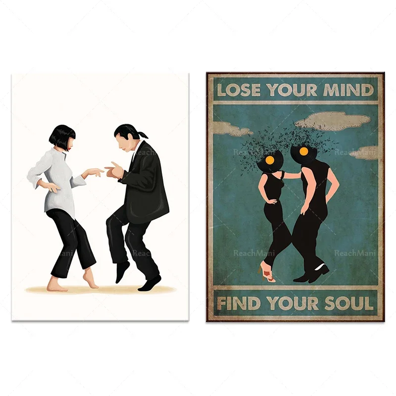 Vintage poster - Fat makes you lose your mind - vintage art print, Pulp Fiction movie wall art