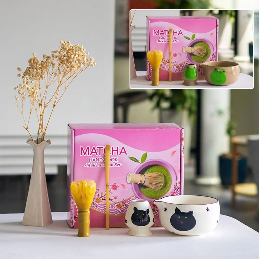 

4 шт./компл. традиционный керамический японский чайный сервиз матча пищевой многоразовый венчик матча японский Chasen