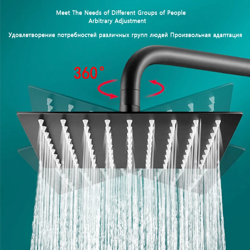 Ultra-thin Stainless Steel Rainfall Shower Head 3
