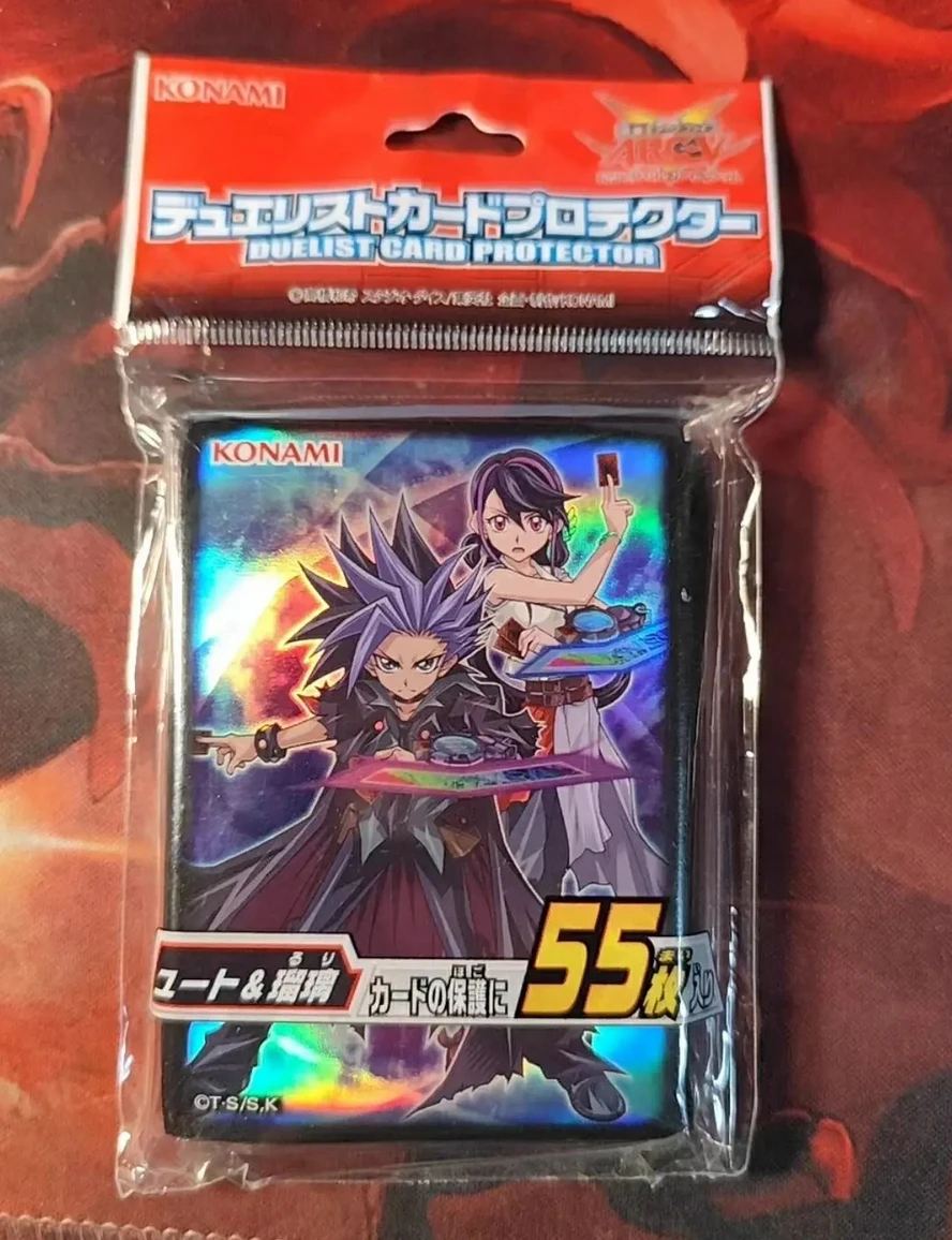 

55Pcs Yugioh KONAMI Duel Monsters Yuto Ute Lulu Obsidian Ruri Collection Official Sealed Duelist Card Protector Sleeves