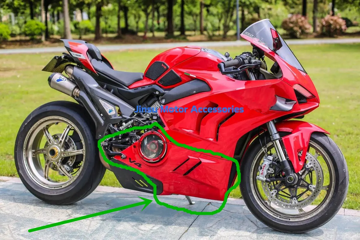 NEW ABS Motorcycle Fairings for Panigale V4 V4S 18-19-20-21-22-23years lower deck modification with shark fins side ski