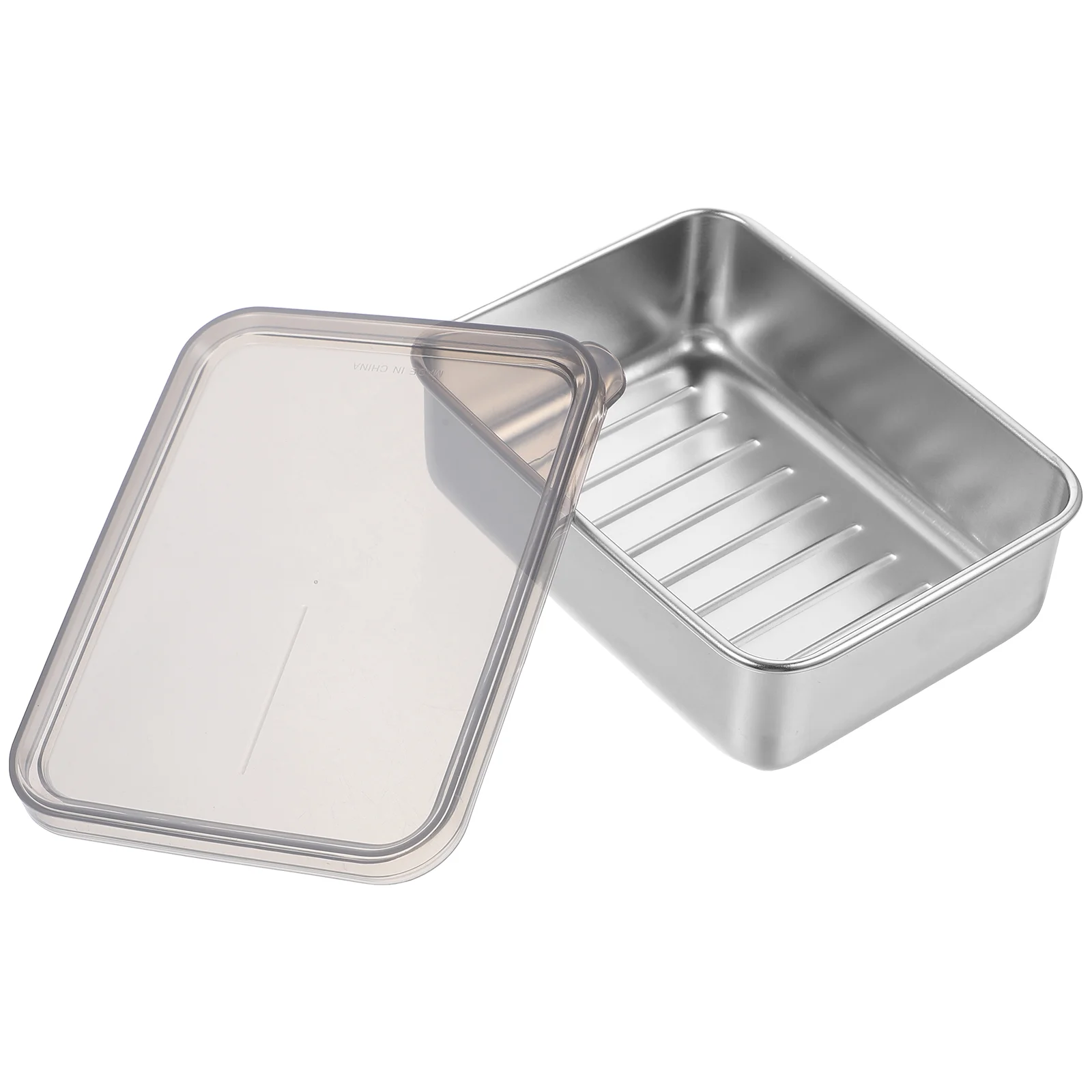 

Exquisite Stainless Steel Storage Box Sealing Lid Cheese Container for Refrigerator Slice Cheese Keeper Butter